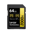 Memoria SDXC Lexar Professional 2000x 64GB UHS-II GOLD Series