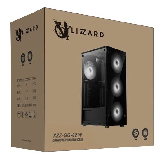Gabinete X Lizzard GX-505 ATX 3 Fans RGB