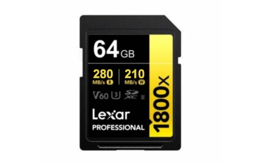 Memoria SDXC Lexar Pro 1800X 64GB UHS-II Gold Series