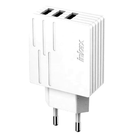 Cargador de Pared Inkax 3xUSB-A 28W 2.1A Blanco