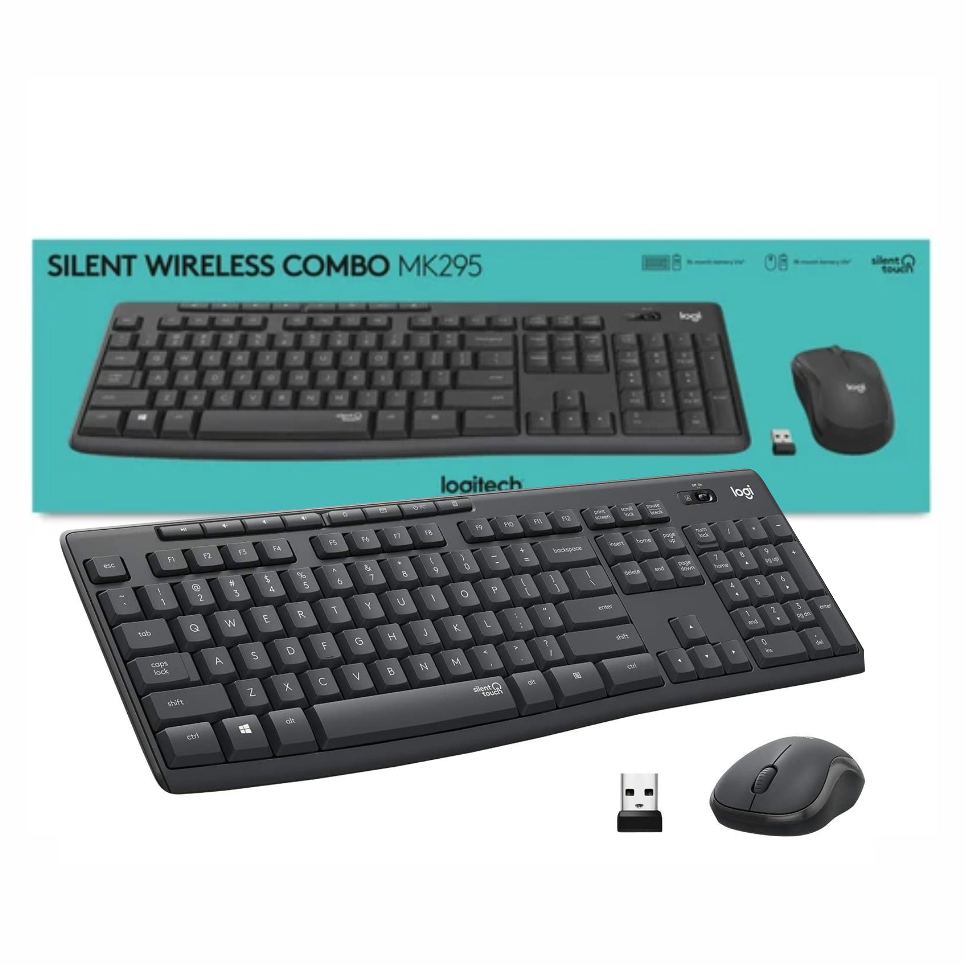Combo Teclado y Mouse Logitech MK295 Inalámbrico