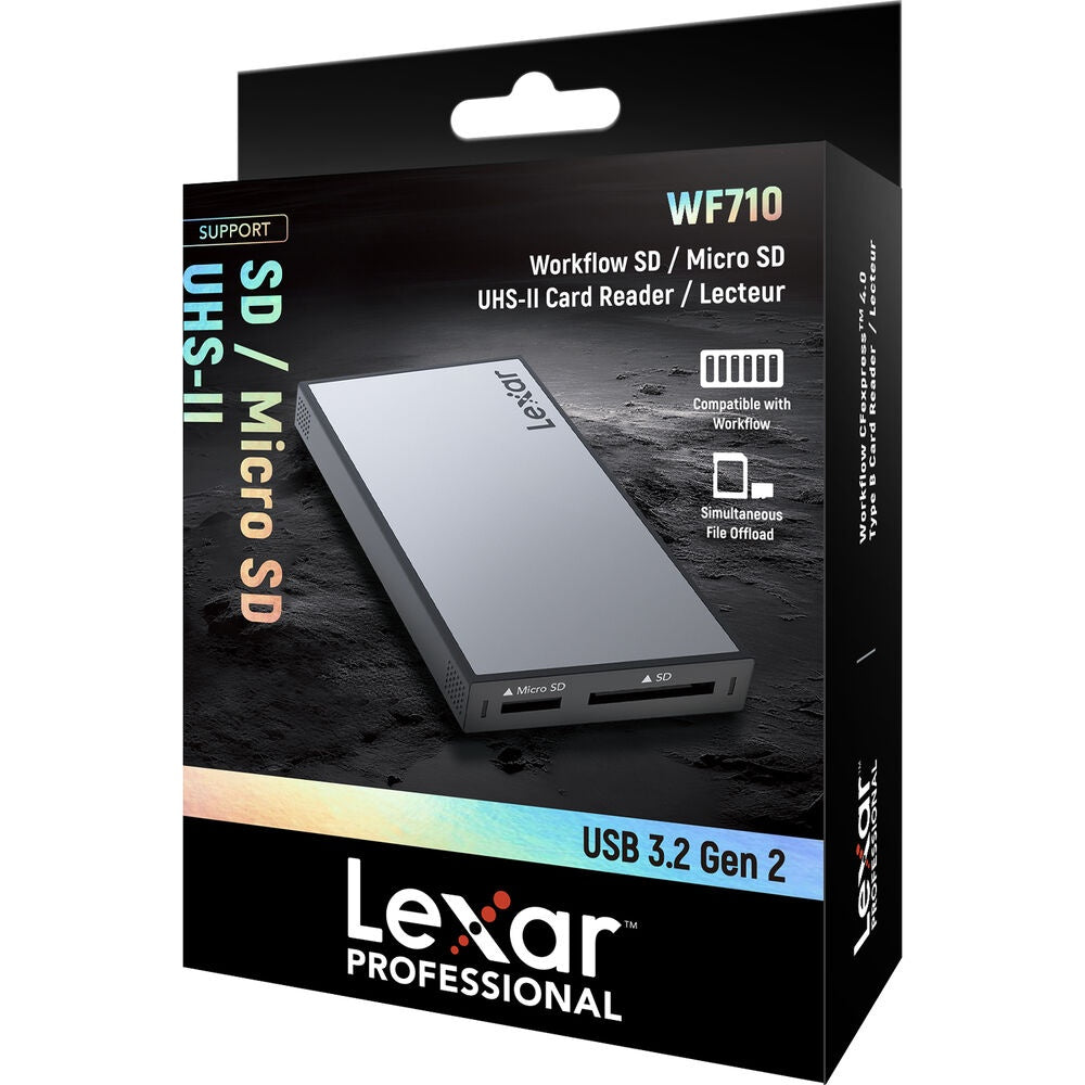 Lector de Memoria Lexar WF710 UHS-II Dual SD/microSD USB 3.2 Gen 2