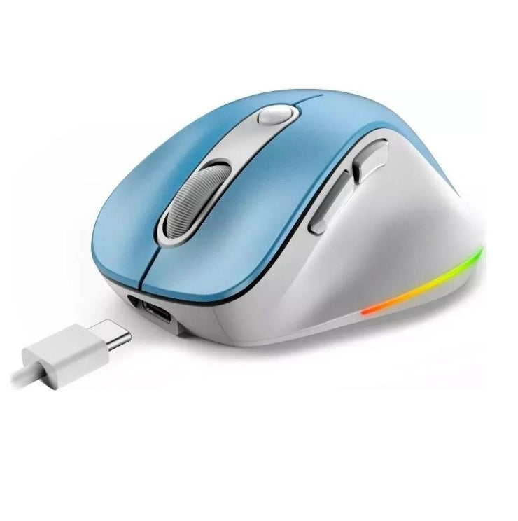 Mouse Genius Ergo 9000S Pro Inalámbrico Bluetooth Celeste