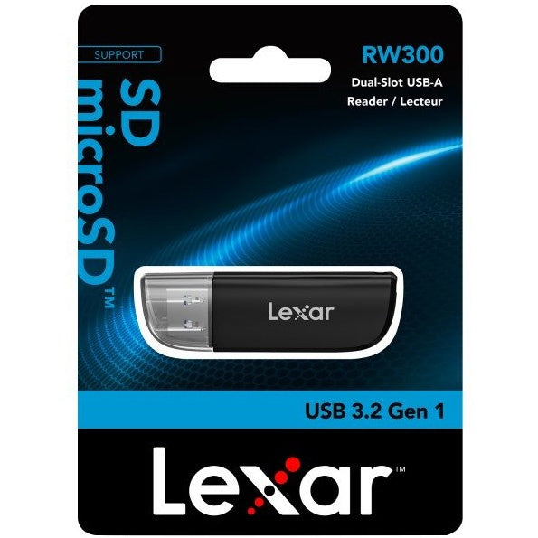 Lector de memoria Lexar LRW300U Dual-Slot USB-A