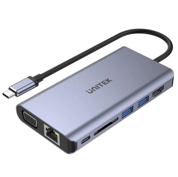 HUB USB-C Unitek 8 en 1 5Gbps PD 100W