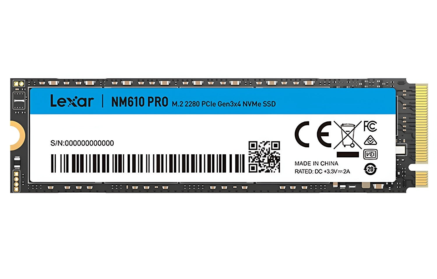 Disco SSD Lexar NM610PRO 500GB NVMe PCIe Gen3x4 M.2 2280