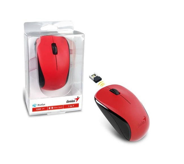 Mouse Genius NX-7000 Inalámbrico Óptico Rojo