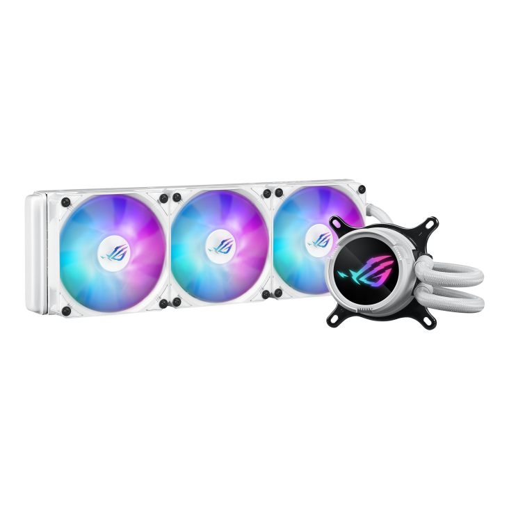 Cooler Liquido Asus ROG Strix LC III 360 ARGB LCD blanco