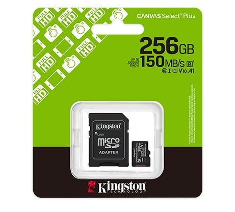 Memoria MicroSD Kingston Canvas Select Plus 256GB Clase 10