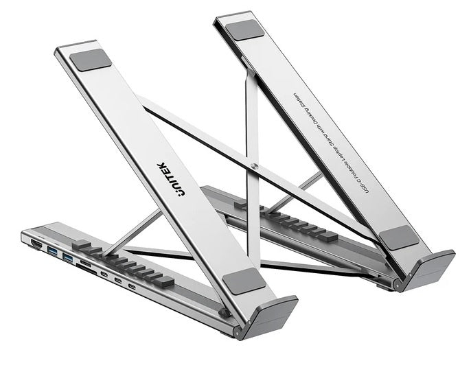 Soporte y HUB Unitek D1137AGY USB-C 4K 100W Plegable Aluminio