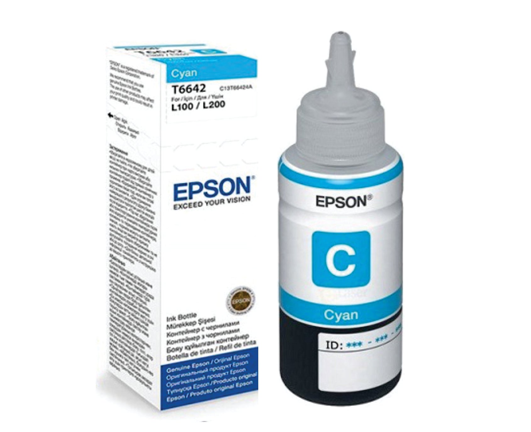 Botella de Tinta Original Epson T664220 70ml Cyan