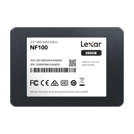 Disco SSD Lexar NF100 250GB SATA III 2.5 pulgadas