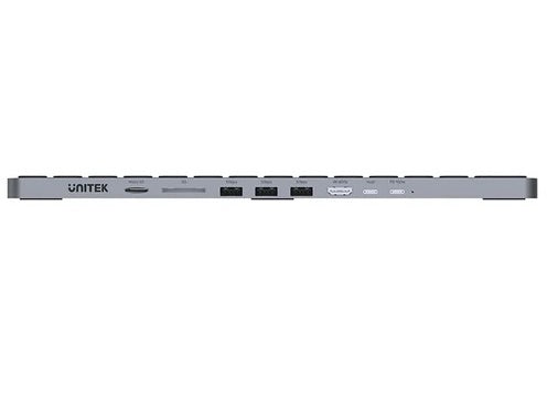 Teclado con HUB USB-C Unitek 9 en 1 PD 100W HDMI 4K