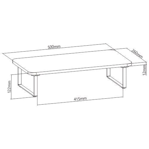 Plataforma Brateck para elevación de monitor 13"-32"