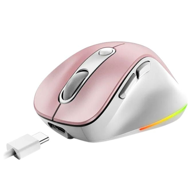 Mouse Genius Ergo 9000S Pro Inalámbrico Bluetooth Rosa