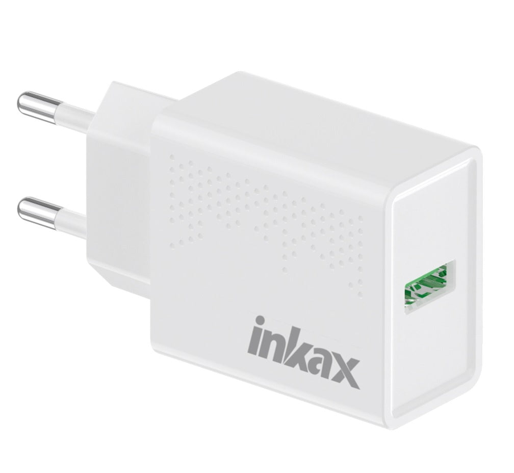 Cargador Inkax Y06-EU USB-A 2.1A Blanco
