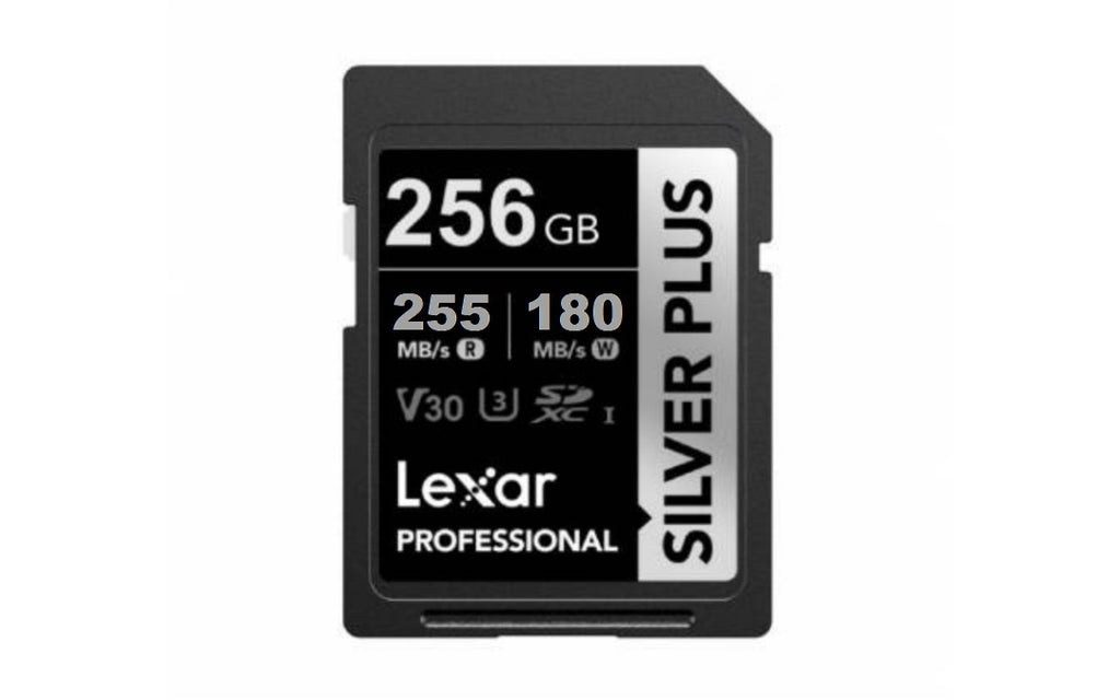 Memoria SDXC Lexar Silver Plus 256GB UHS-I U3 V30