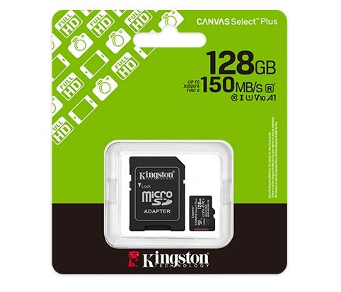 Memoria MicroSD Kingston Canvas Select Plus 128GB Clase 10
