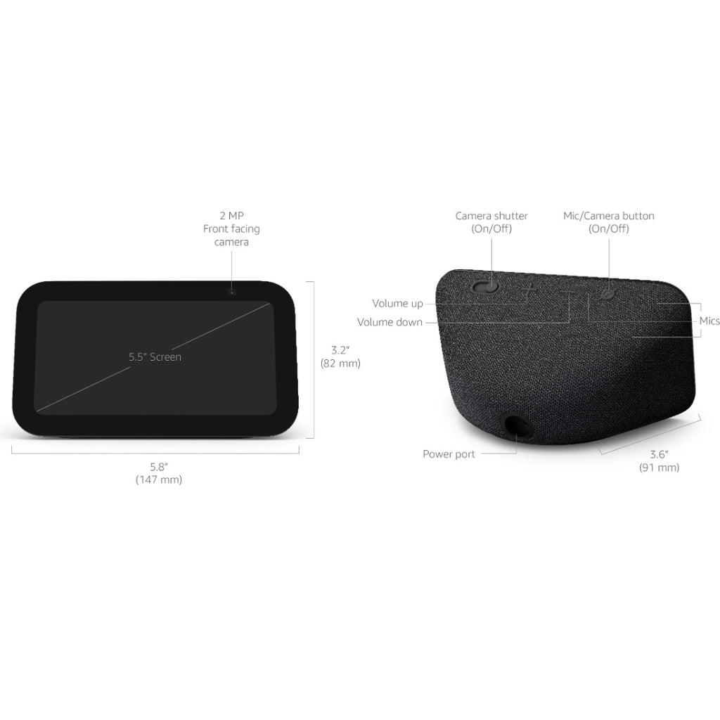 Parlante inteligente Amazon Echo Show 5 blanco