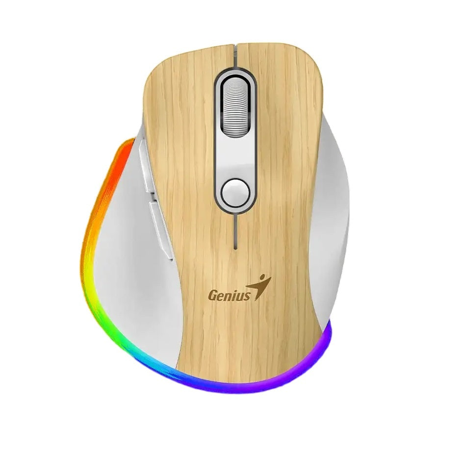 Mouse Genius Ergo 9000S Pro Inalámbrico Bluetooth Madera