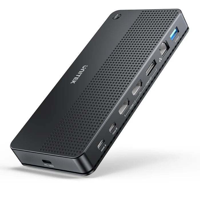 KVM Docking Station Unitek Dual 4K con 100W