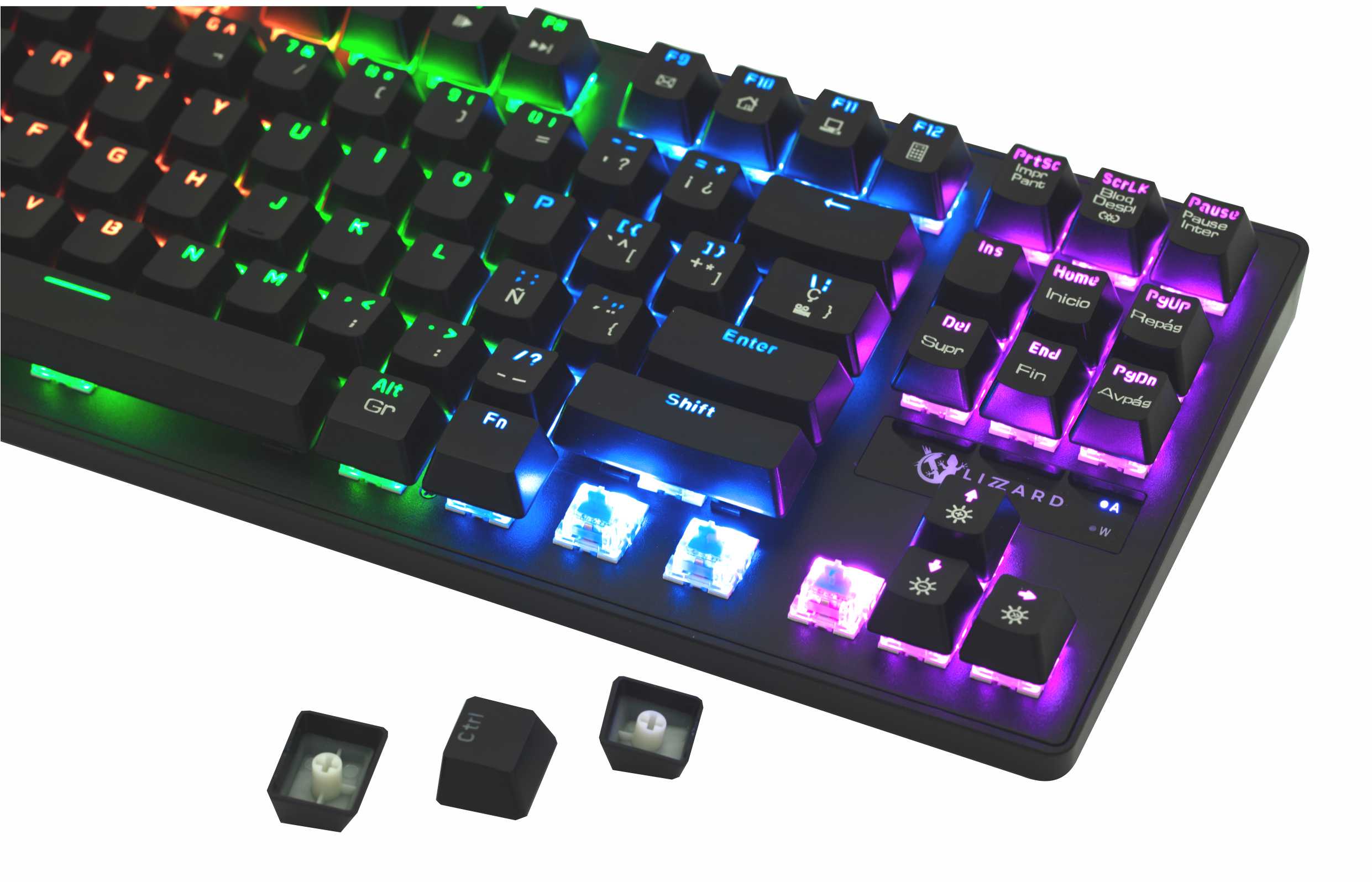 Teclado Gamer Mecánico X Lizzard XZZ-TE-03 RGB Español