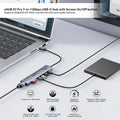 HUB USB-C Unitek 7 en 1 con botón screen on/off