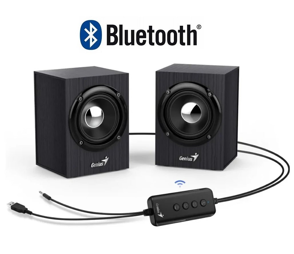 Parlantes Genius SP-HF385BT 4W Bluetooth Madera