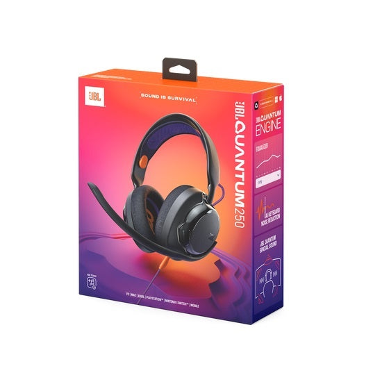 Audifonos JBL Quantum 250 Multiplataforma con Cable Negro