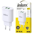 Cargador de Pared Inkax Dual USB-A 12W 2.4A Blanco