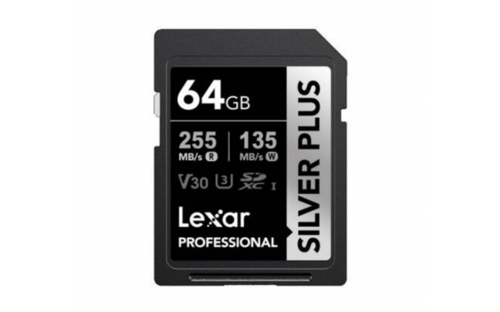 Memoria SDXC Lexar Silver Plus 64GB UHS-I U3 V30