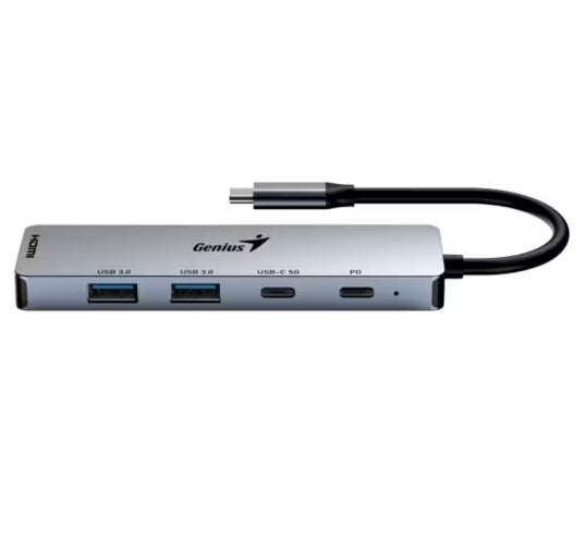 Hub Genius USB-C a USB-A USB-C y HDMI UH-500