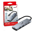 Hub Genius USB-C a USB-A, USB-C y HDMI