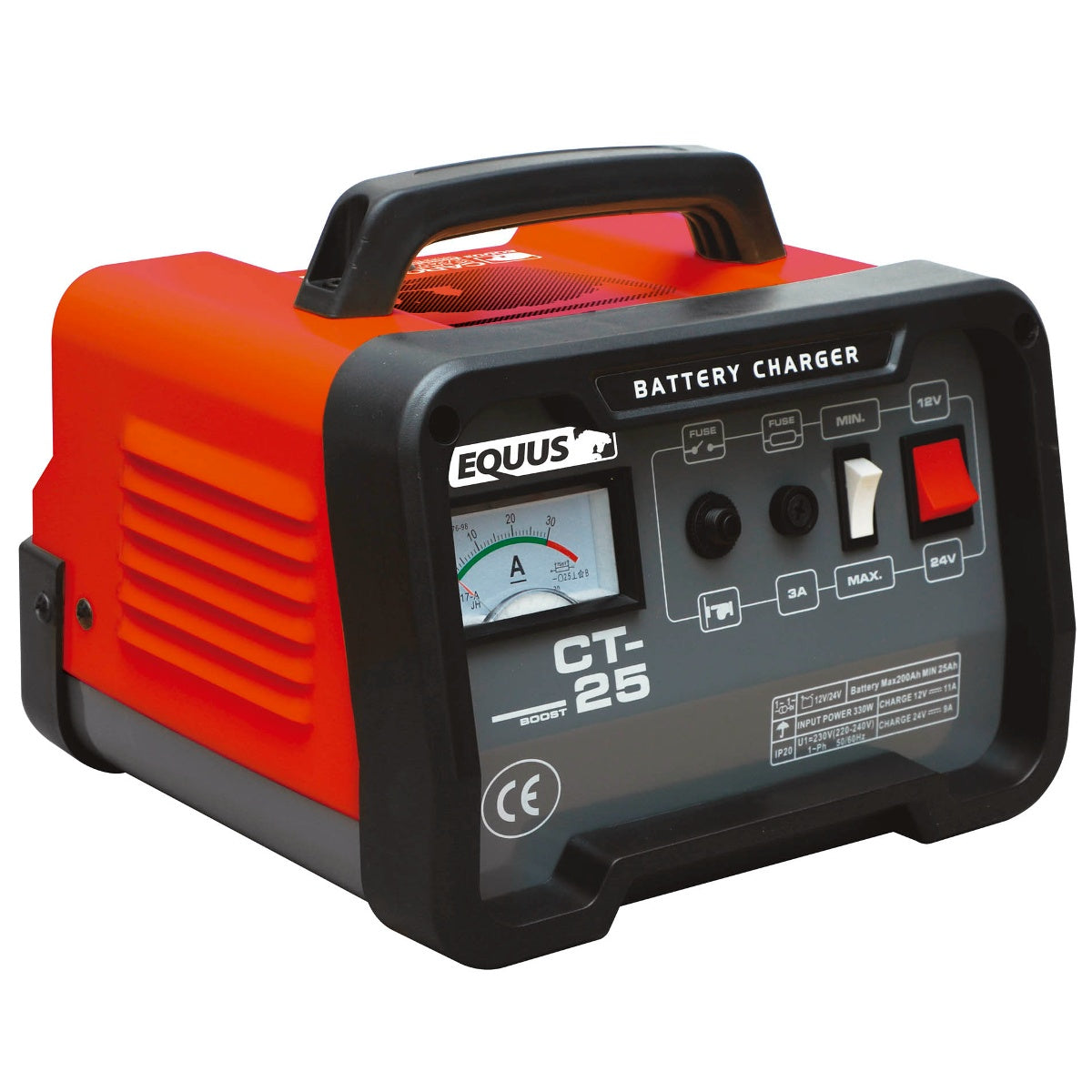 Cargador de Batería Automático Equus 12/24V - 25A Auto Moto Para Baterías de 20-250AH